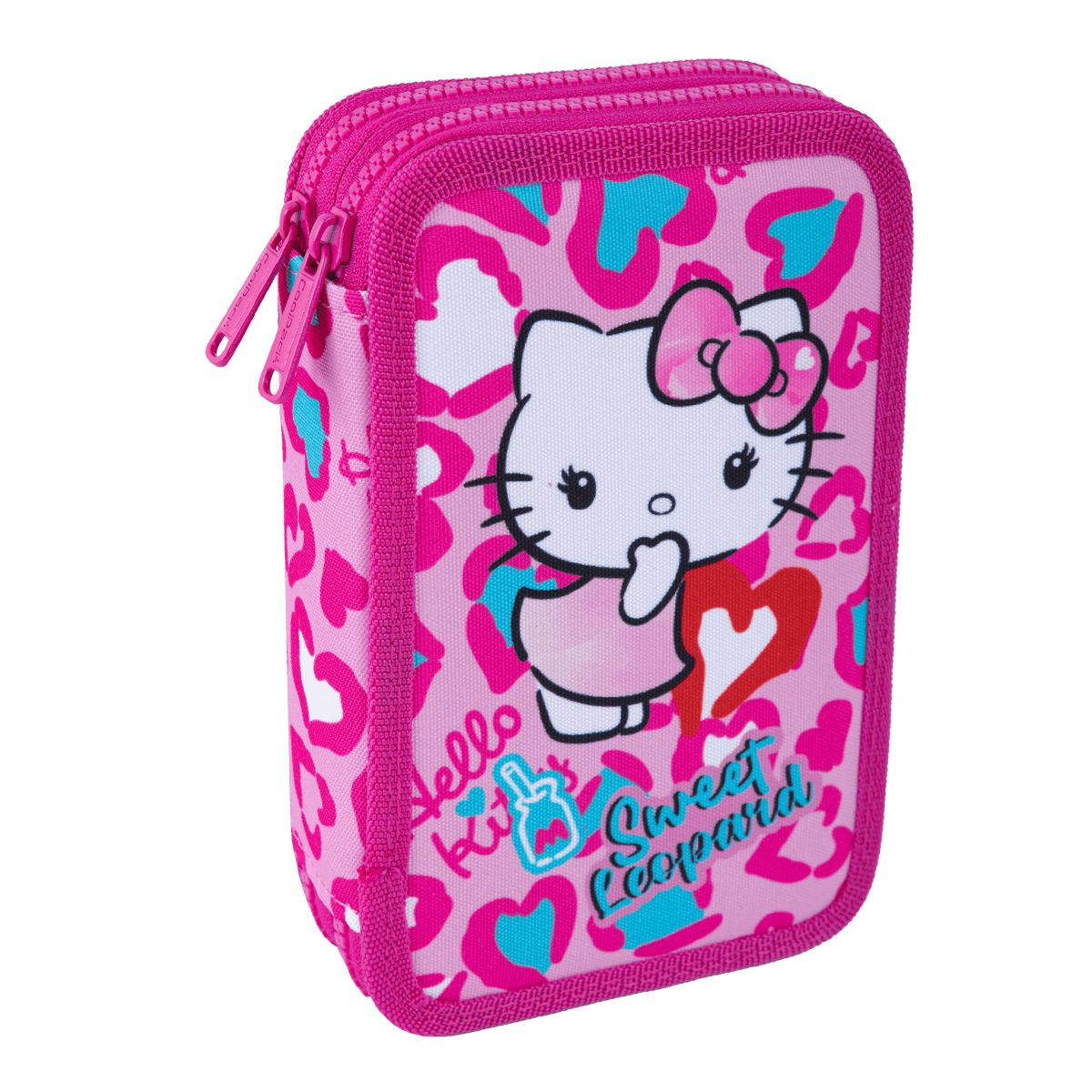 Colorino dvoupatrový plný penál Jumper 2 Hello Kitty – Hello Kitty růžová