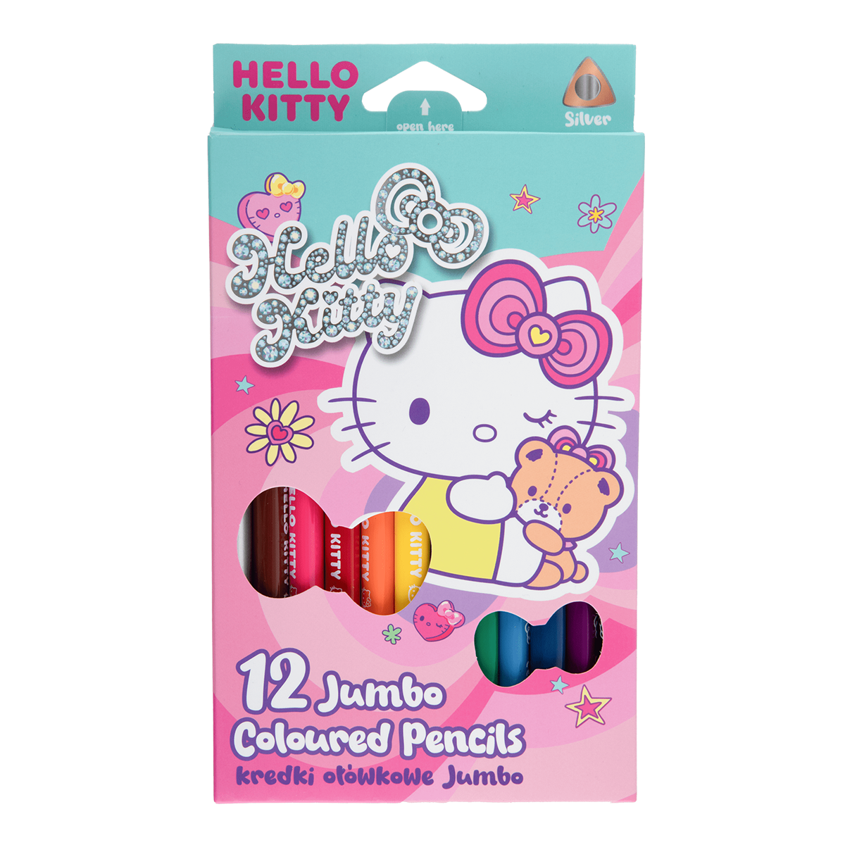 Colorino pastelky trojhranné JUMBO, Hello Kitty, 12 barev