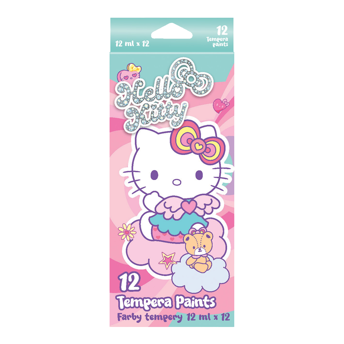 Colorino temperové barvy Hello Kitty v tubě, 12 barev