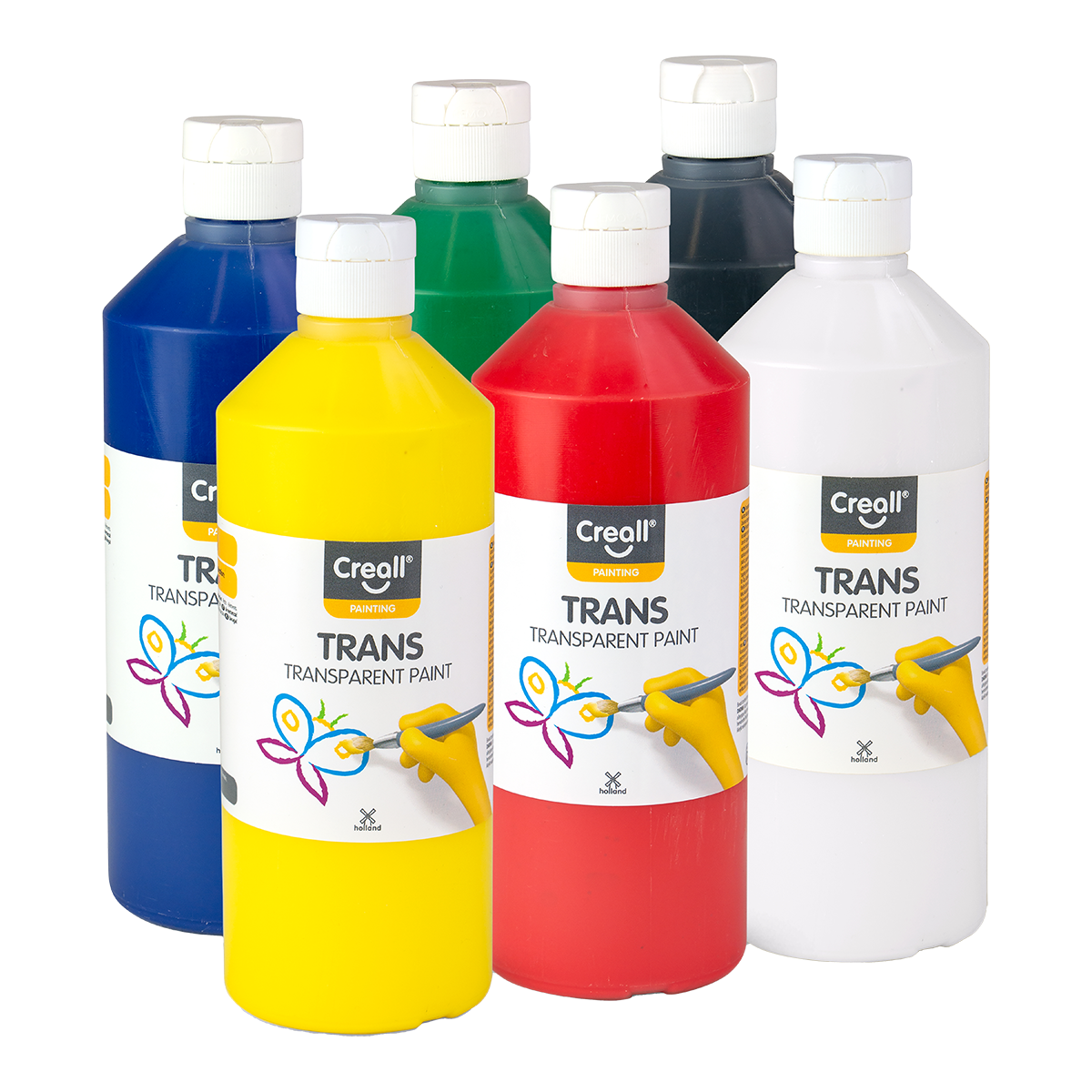 Creall sada transparentních barev Trans, 6 × 500 ml
