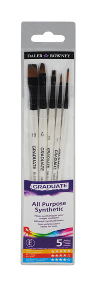 Sada univerzálních syntetických štětců DALER ROWNEY Graduate – 5 ks