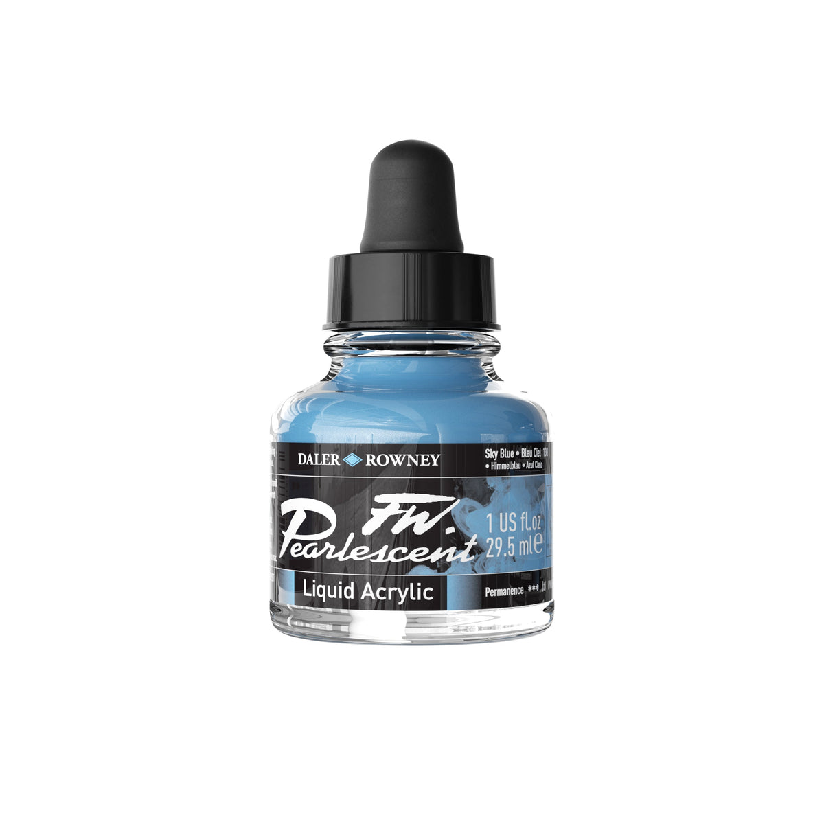 DALER ROWNEY FW perleťový akrylový inkoust 29,5 ml – Nebeská modrá
