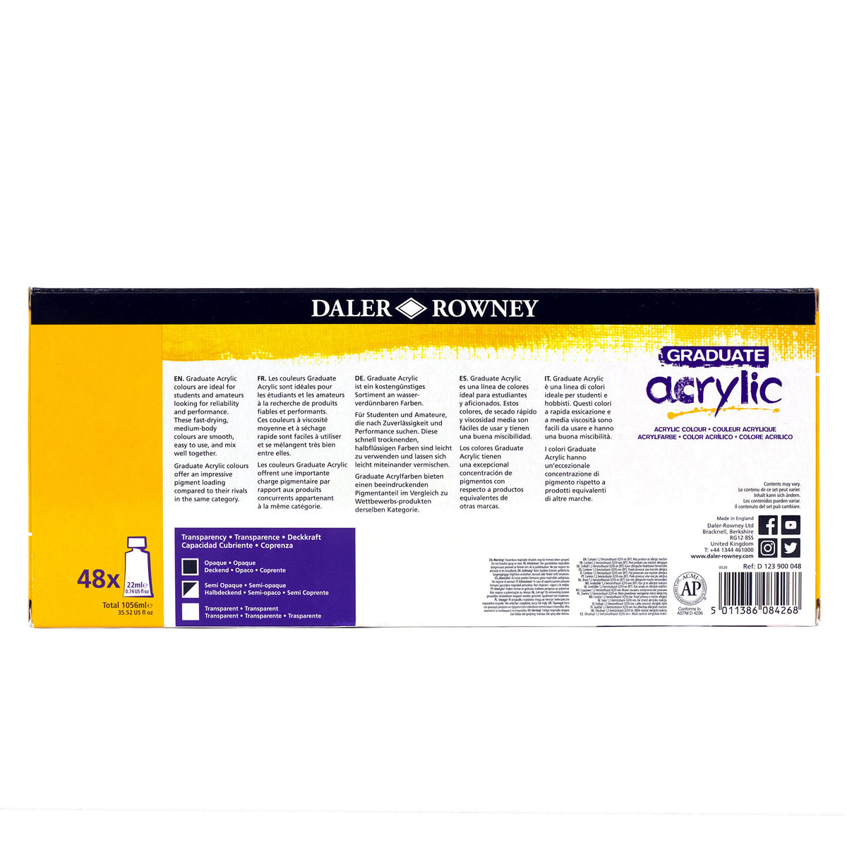 DALER ROWNEY Graduate sada akrylových barev 48 x 22 ml