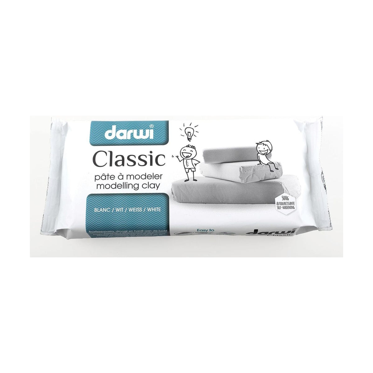 DARWI samotvrdnoucí modelovací hmota 500 g bílá