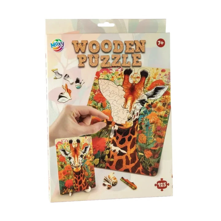 Drevené puzzle Žirafa 130 ks
