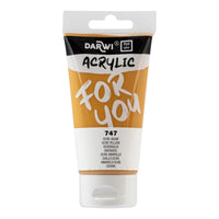 Akrylová barva DARWI Acryl 75 ml – Žlutý okr