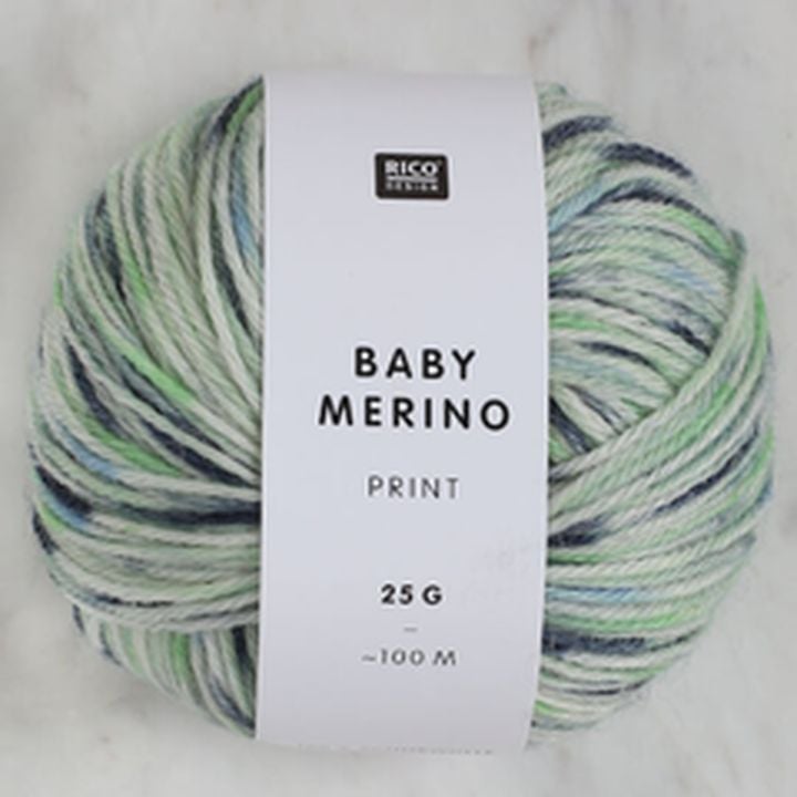 Baby merino příze 100 m vícebarevná – modro-biela
