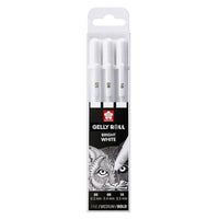 Gelová pera Sakura Gelly Roll bright white - 3 ks – 05. 08. 10 mix