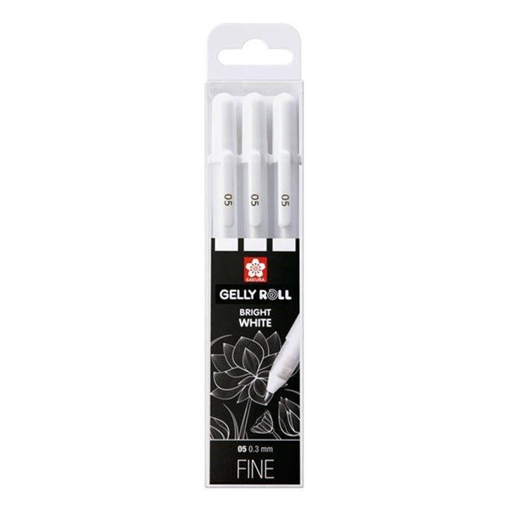 Gelová pera Sakura Gelly Roll bright white - 3 ks – 05 fine