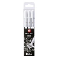 Gelová pera Sakura Gelly Roll bright white - 3 ks – 10 bold