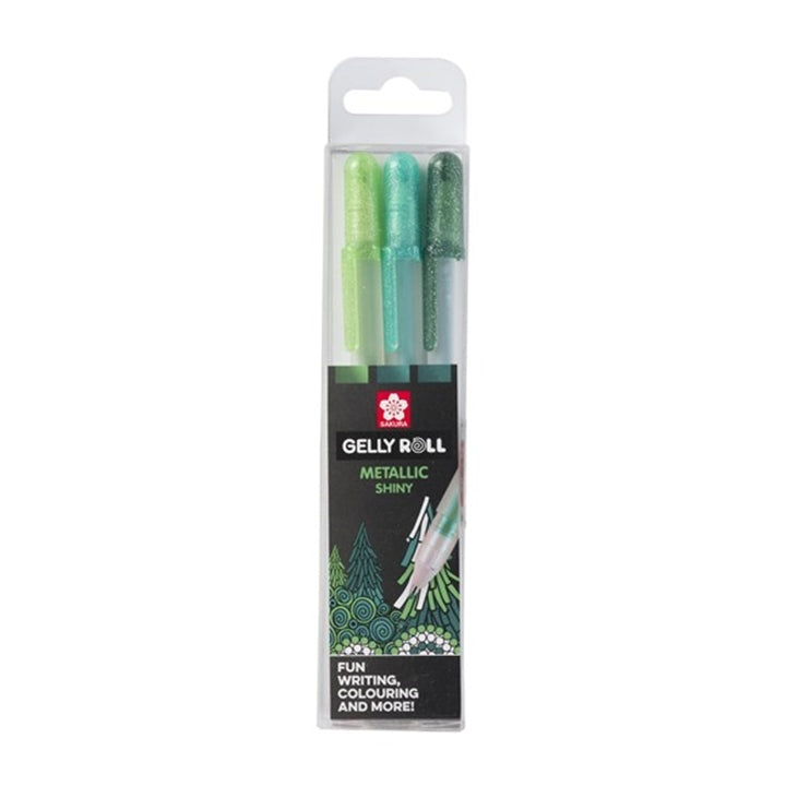 Gelová pera Sakura Gelly Roll METALLIC - 3 ks – forest