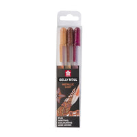 Gelová pera Sakura Gelly Roll METALLIC - 3 ks – nature