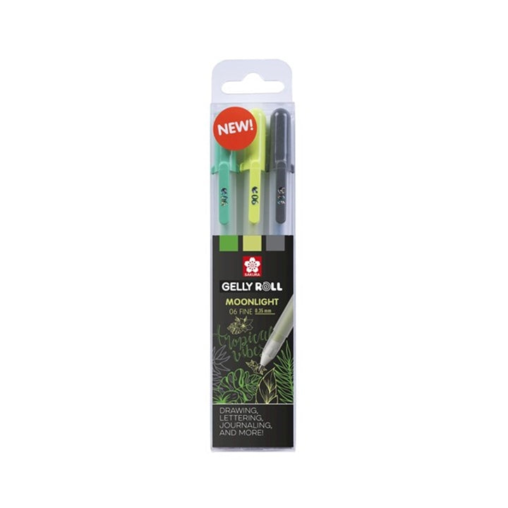 Gelová pera Sakura Gelly Roll MOONLIGHT - 3 ks – botanic