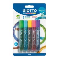 GIOTTO Glitter Glue třpytivé lepidlo s konfetami 5 x 10 g