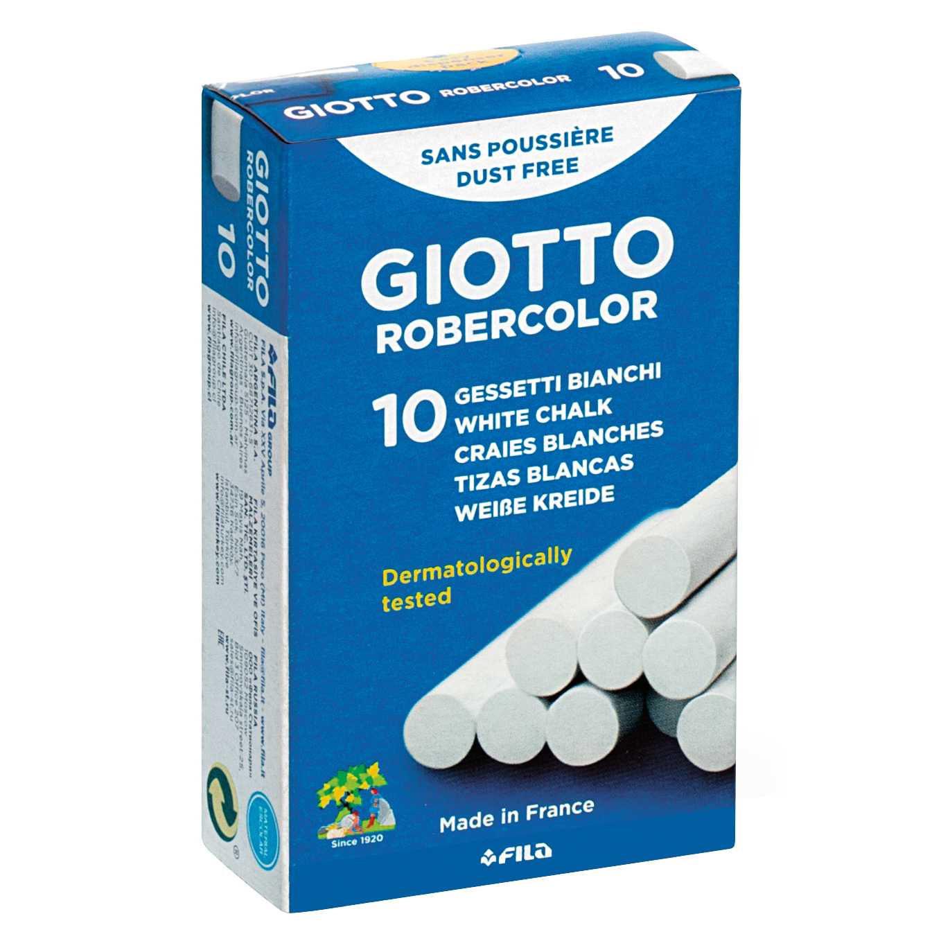 Bílé bezprašné křídy GIOTTO Robercolor 10 ks
