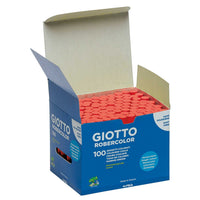 giotto robercolor bezprašné křídy 100 ks – červené