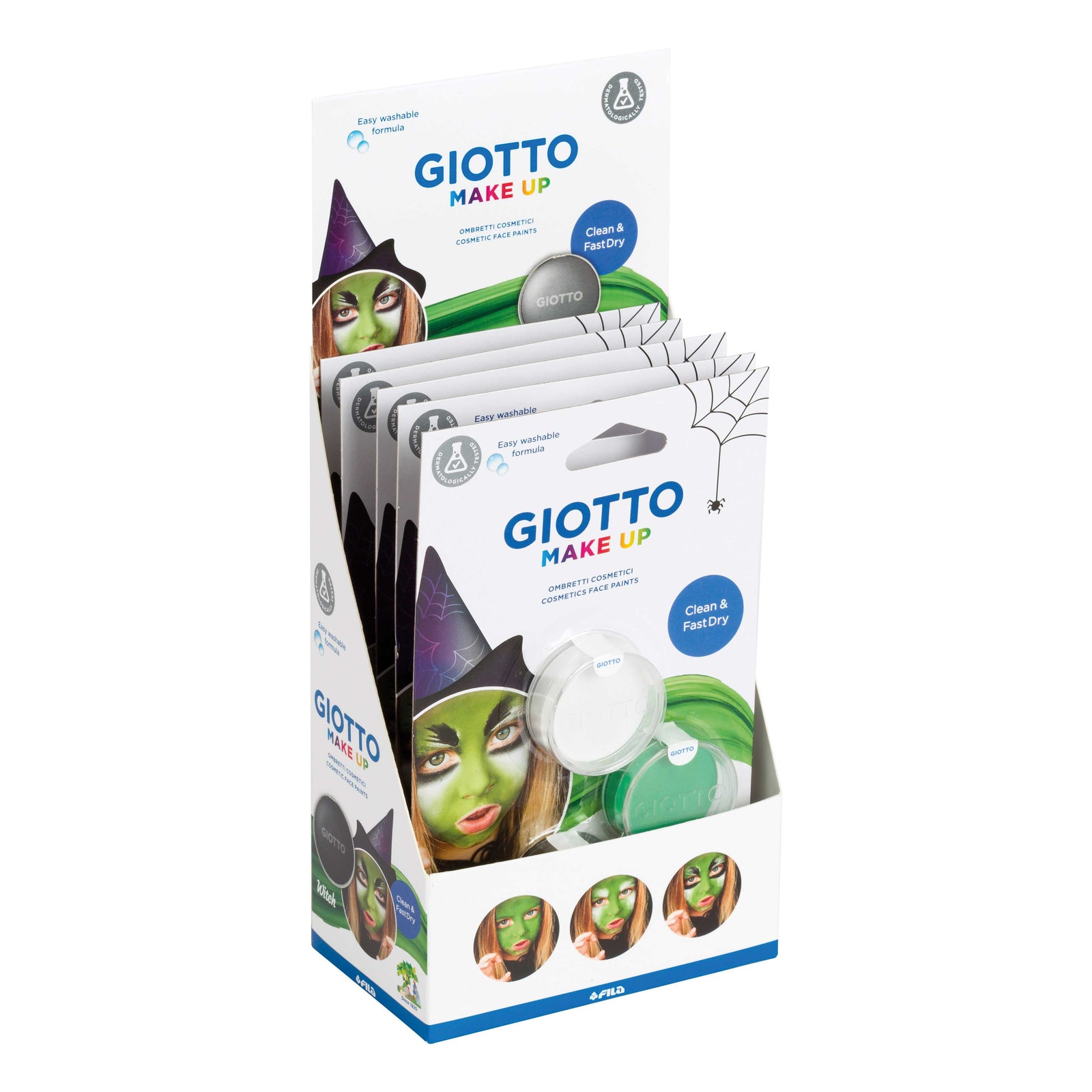GIOTTO sada barev na obličej Čarodějnice 3 x 5 ml