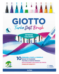 Štětcové fixy GIOTTO Turbo Soft Brush - 10 ks
