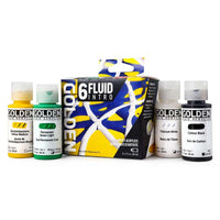 GOLDEN Fluid sada akrylových barev Intro 6 x 30 ml