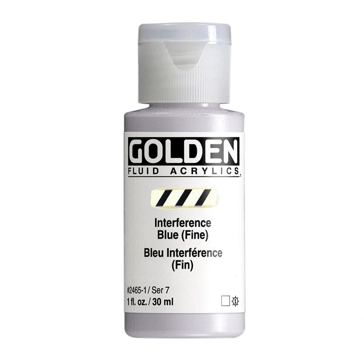 GOLDEN Fluid Interference Acrylic Paint 30 ml – 2465 modrá