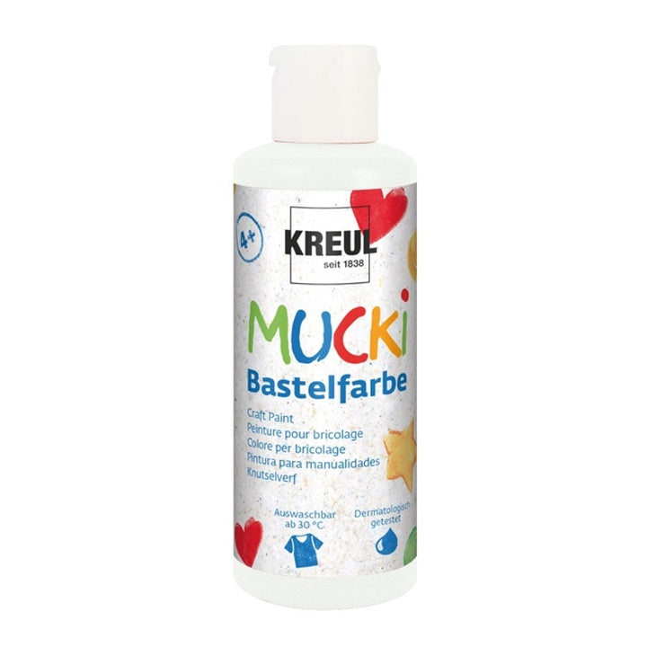 Dětské umělecké barvy MUCKI 80 ml – White