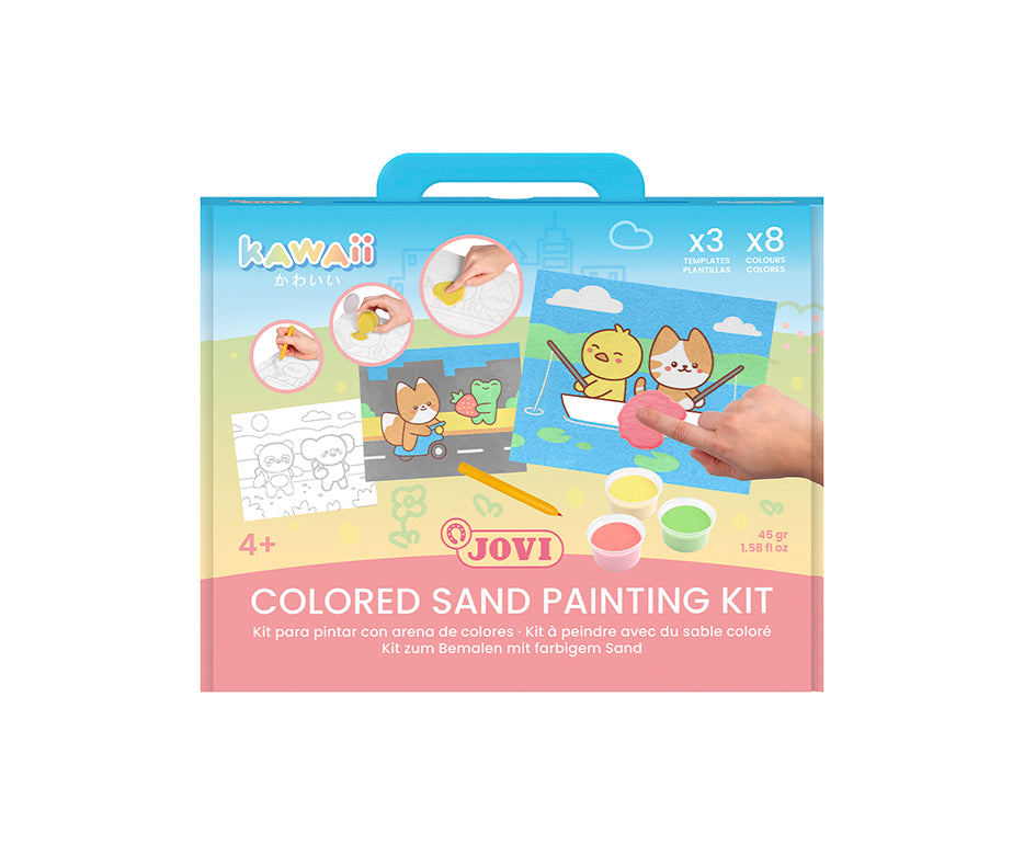 JOVI Play&Fun Kawaii sada na malování pískem – 12 ks