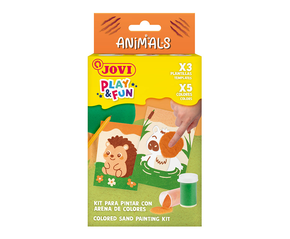 JOVI Play&Fun mini kreativní sada na malování pískem – 9 dílů