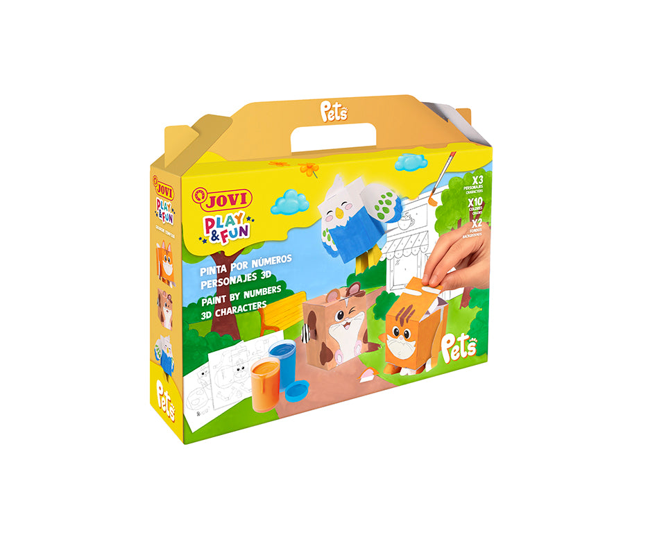 JOVI Play & Fun sada na malování kvašovou temperou 17 ks – Domácí mazlíčci