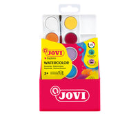 JOVI vodové barvy ø 22 mm – 12 ks se štětcem