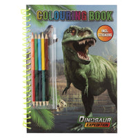Omaľovánky Dino A4 vrátane samolepiek a ceruziek