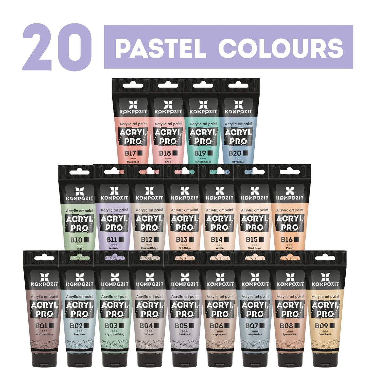 Pastelová akrylová barva ACRYL PRO ART Kompozit 75 ml