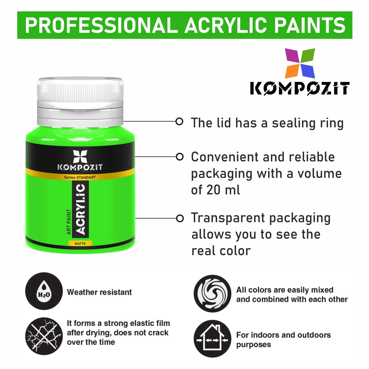 Akrylová barva Kompozit STANDART 20 ml