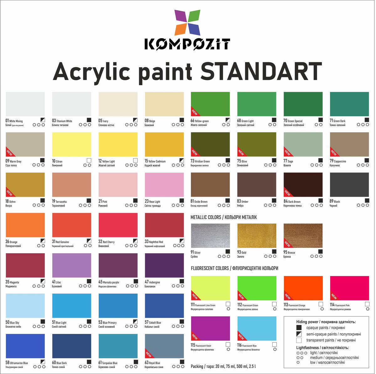 Akrylová barva STANDART Kompozit 75 ml