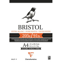 Kreslicí blok CLAIREFONTAINE Bristol 205 g/m² – 20 listů, A4 – A3