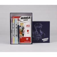 Kreslicí sada na mangu CLAIREFONTAINE Manga Addict Tombow A5 - 50 listů