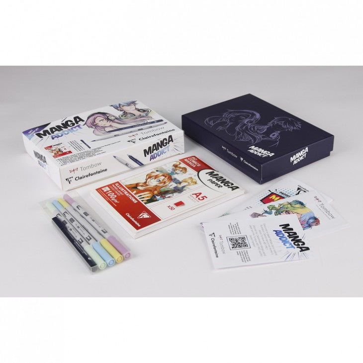 Kreslicí sada na mangu CLAIREFONTAINE Manga Addict Tombow A5 - 50 listů