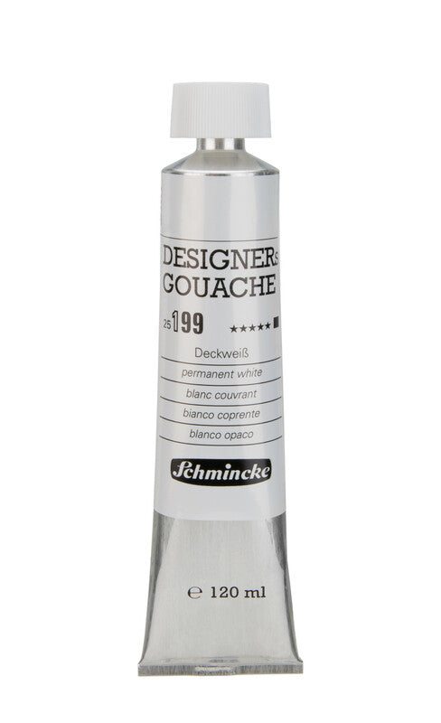 Kvašová barva Schmincke Designers Gouache 120 ml – 199 Krycí bílá