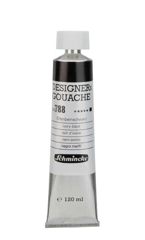 Kvašová barva Schmincke Designers Gouache 120 ml – 788 Slonovinová černá