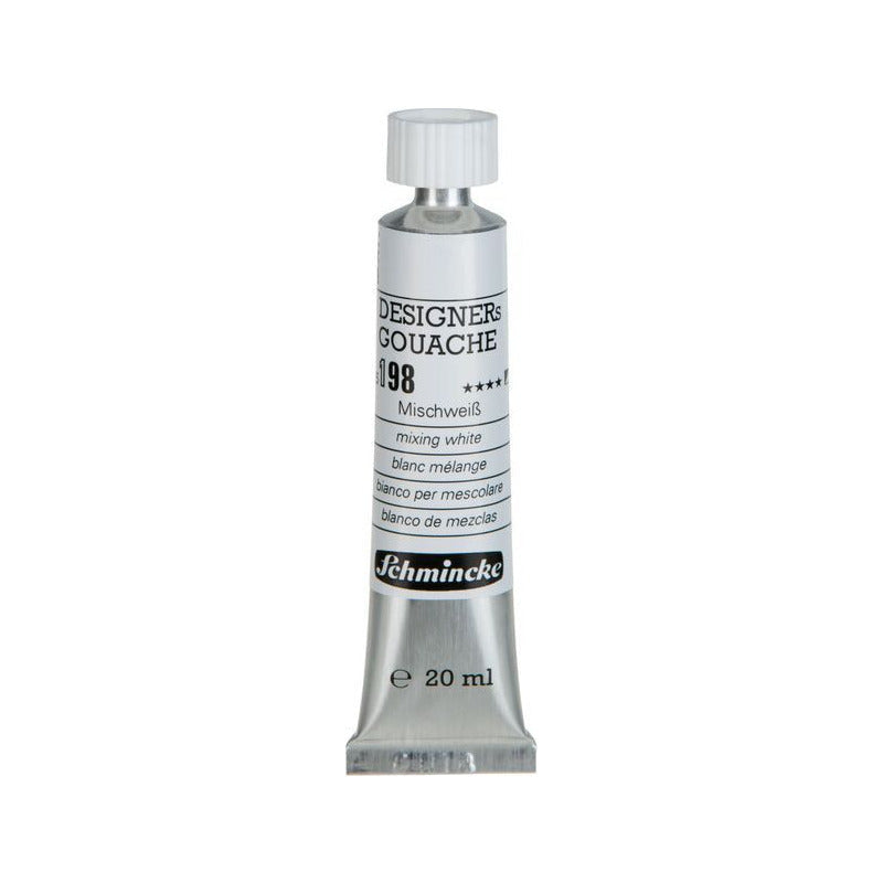 Kvašová barva Schmincke Designers Gouache 20 ml – 198 Míchací bílá