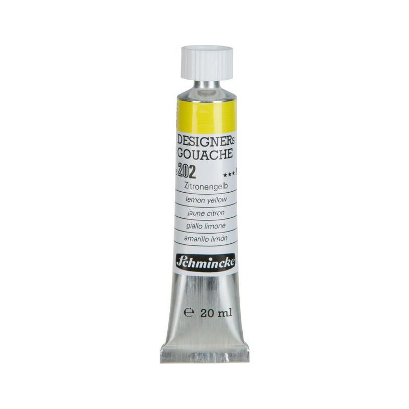 Kvašová barva Schmincke Designers Gouache 20 ml – 202 Citronová žlutá