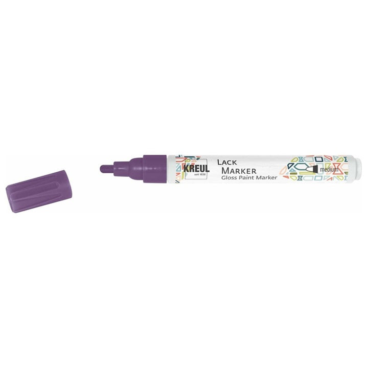 Lesklý lakový popisovač Kreul medium – fialová