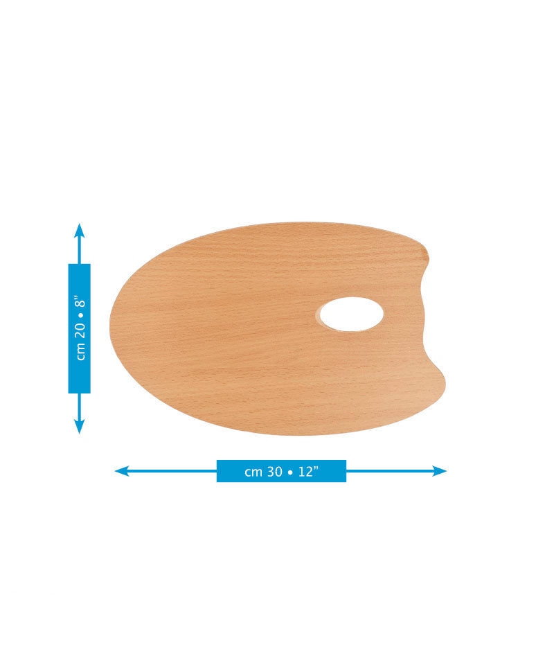 MABEF dřevěná malířská paleta oválná 20 x 30 cm