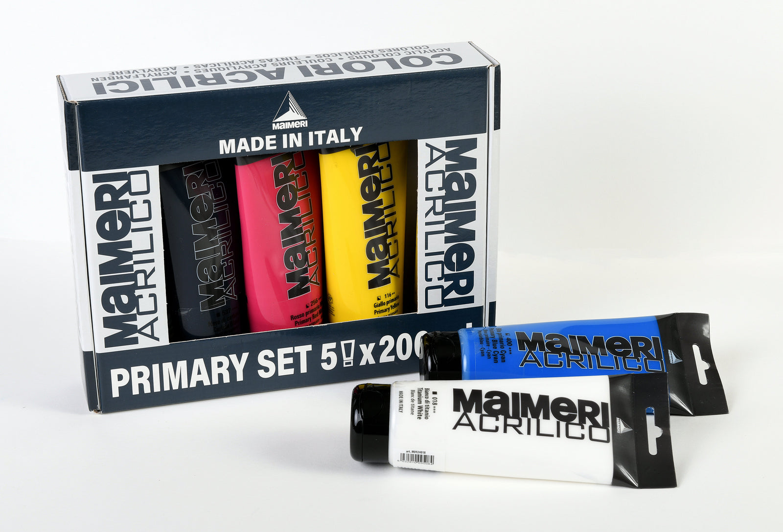 Maimeri Acrilico sada akrylových barev Primary 200 ml