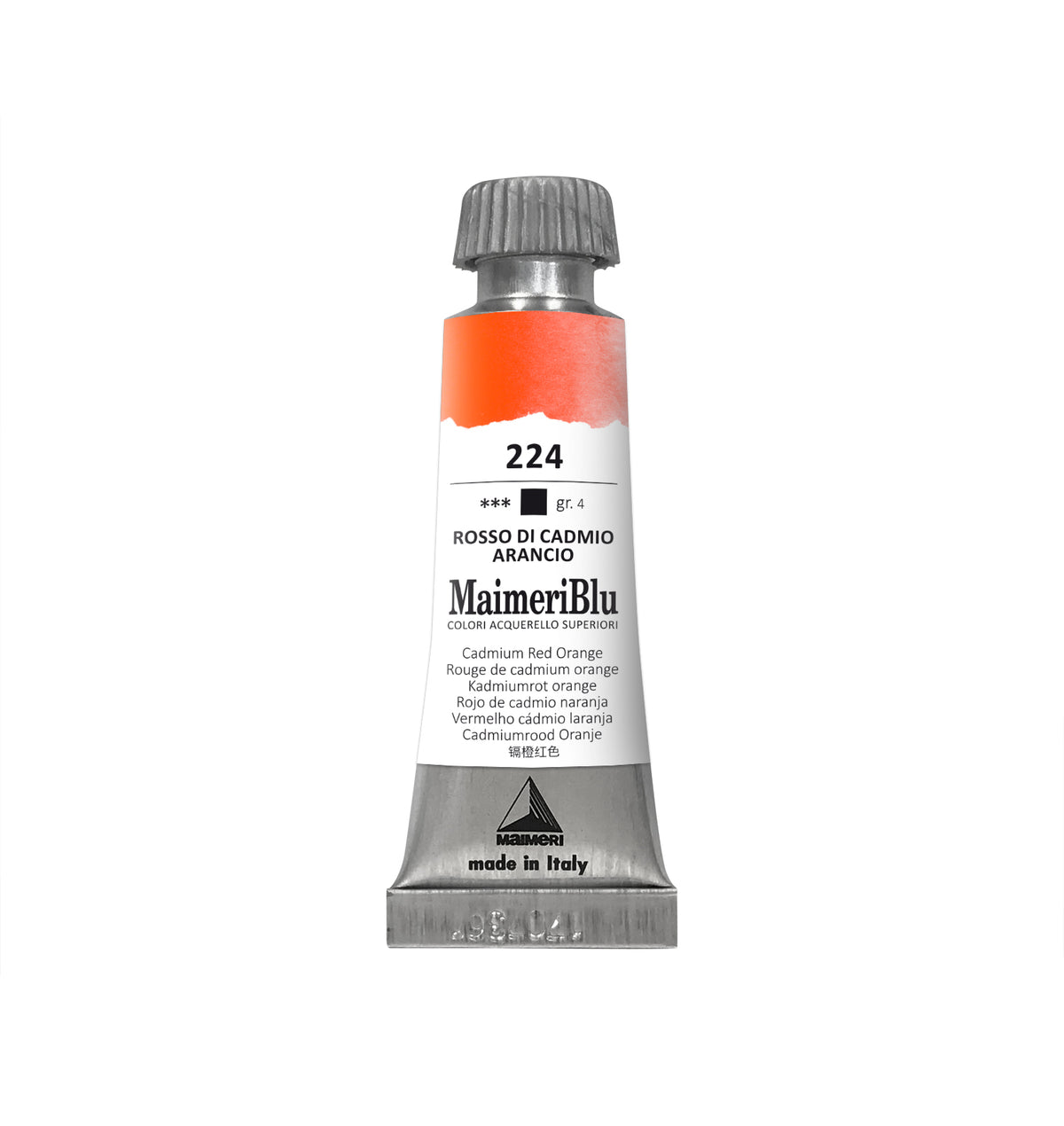 Profesionální akvarelová barva MAIMERI Maimeri Blu 12 ml – Kadmium červeno-oranžové