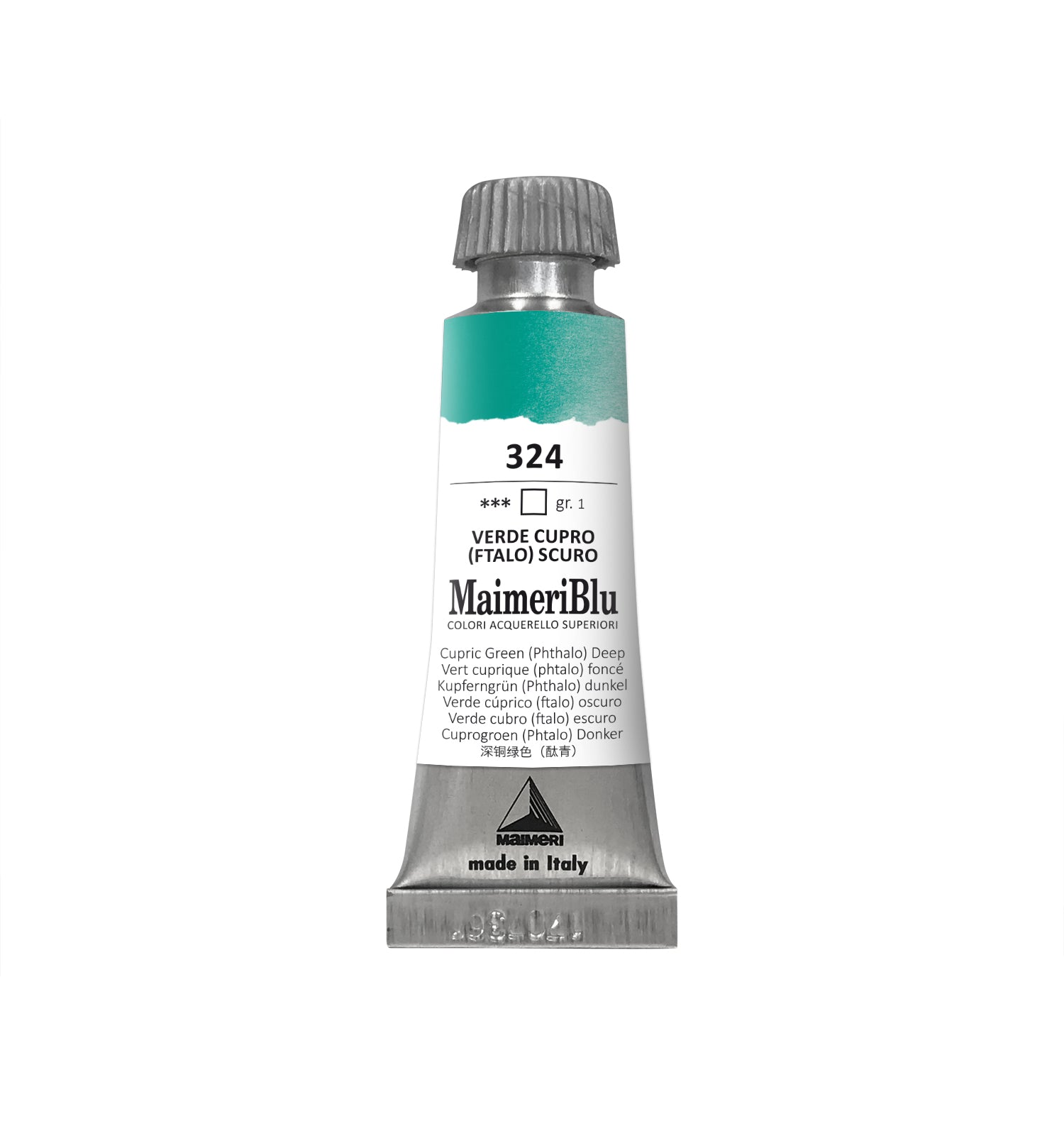 Profesionální akvarelová barva MAIMERI Maimeri Blu 12 ml – Měďnatá zeleň tmavá