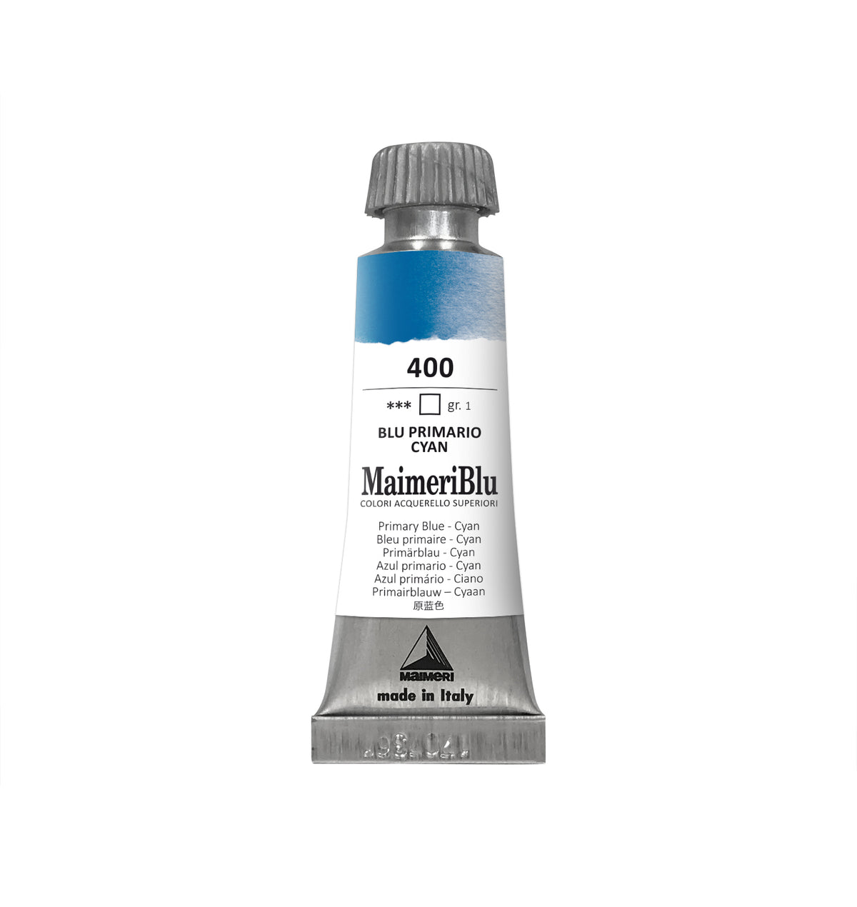 Profesionální akvarelová barva MAIMERI Maimeri Blu 12 ml – Primární modrá cyan
