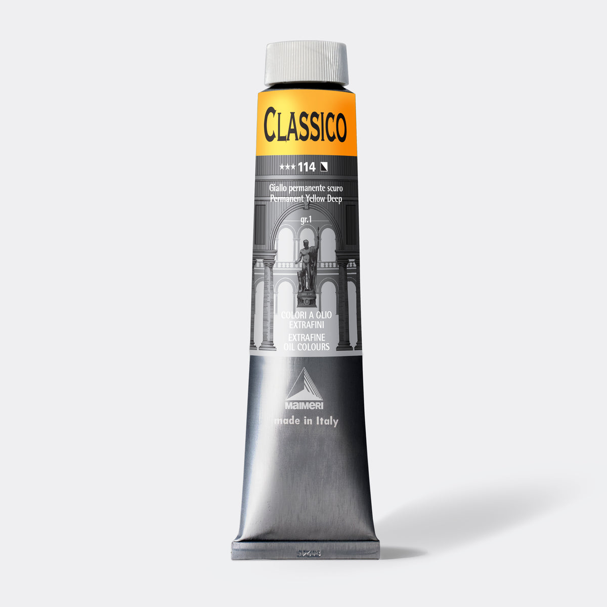 Jemná olejová barva Maimeri Classico 200 ml – Permanentní žlutá tmavá
