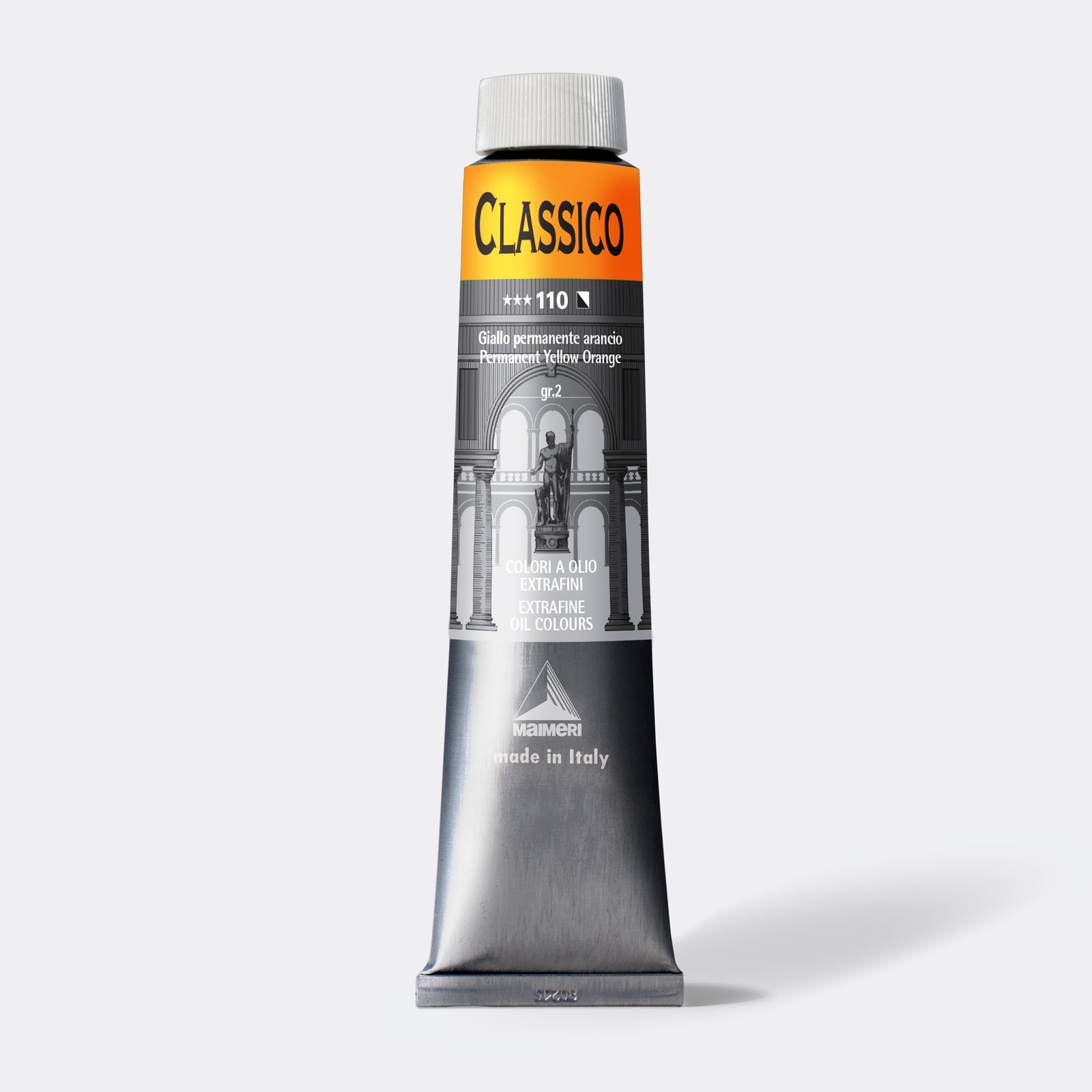 Jemná olejová barva Maimeri Classico 200 ml – Permanentní žlutooranžová