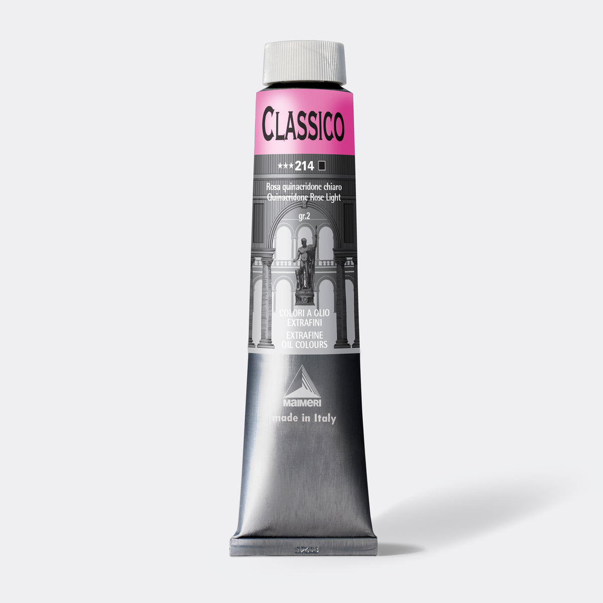 Jemná olejová barva Maimeri Classico 200 ml – Chinakridonová růžová světlá