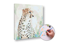 Malování podle čísel - Gepard na lovu – na rámu